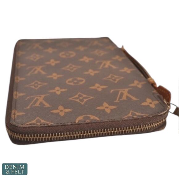 Louis Vuitton Brown Monogram Poche Escapade Wallet Zippered Travel Clutch RARE - Picture 5 of 15